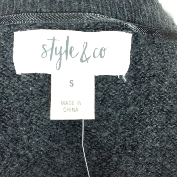 Style & Co Open Front Cardigan S Gray 413 - Picture 4 of 5